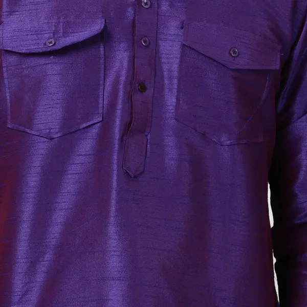 Tabard_Men_Self_Design_Pathani_Kurta_(Purple)
