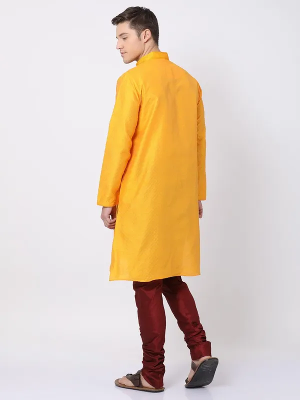 Tabard_Men_Self_Design_Straight_Kurta_(Yellow)