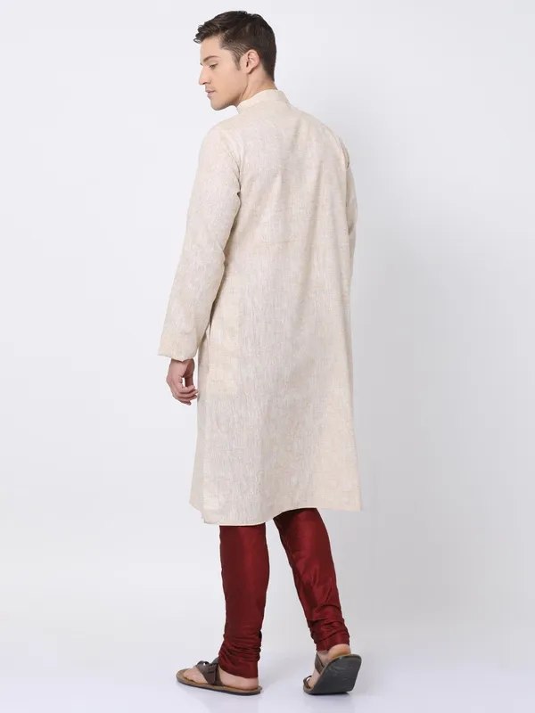 Tabard_Men_Printed_Straight_Kurta_(Beige)