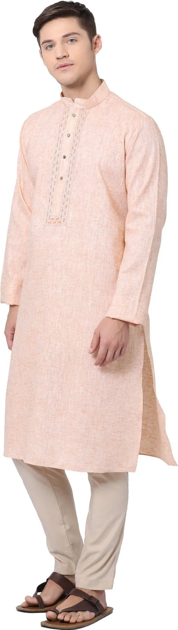 Tabard_Men_Printed_Straight_Kurta_(Orange)