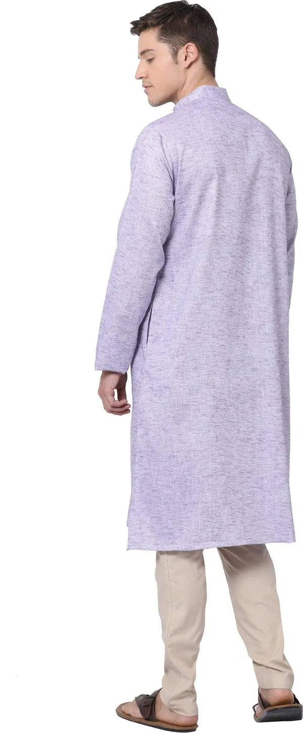 Tabard_Men_Solid_Straight_Kurta_(Purple)