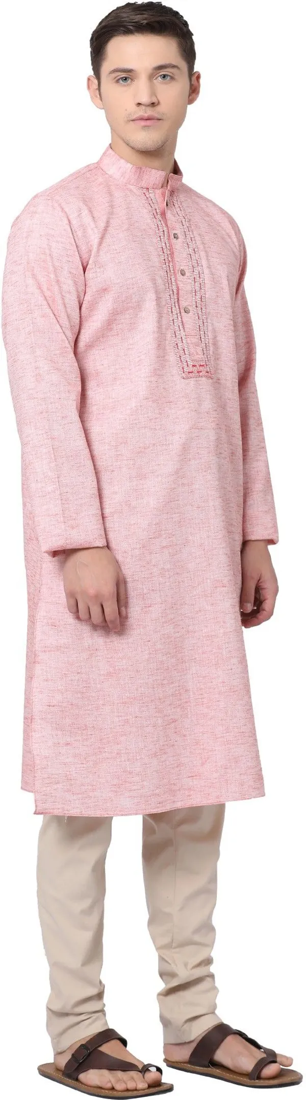 Tabard_Men_Printed_Straight_Kurta_(Pink)