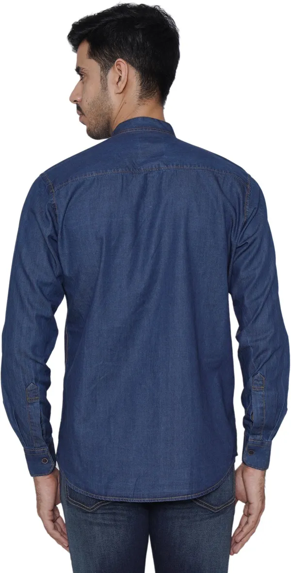 Tabard_Men_Solid_Straight_Kurta_(Blue)