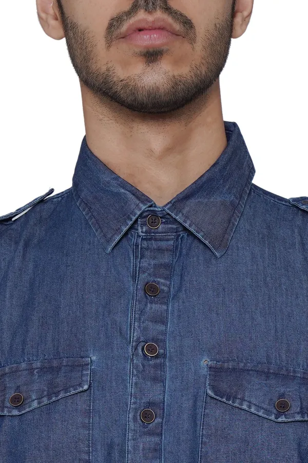 Tabard_Men_Solid_Straight_Kurta_(Blue)