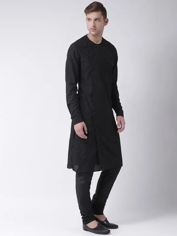 Tabard_Men_Printed_Straight_Kurta_(Black)