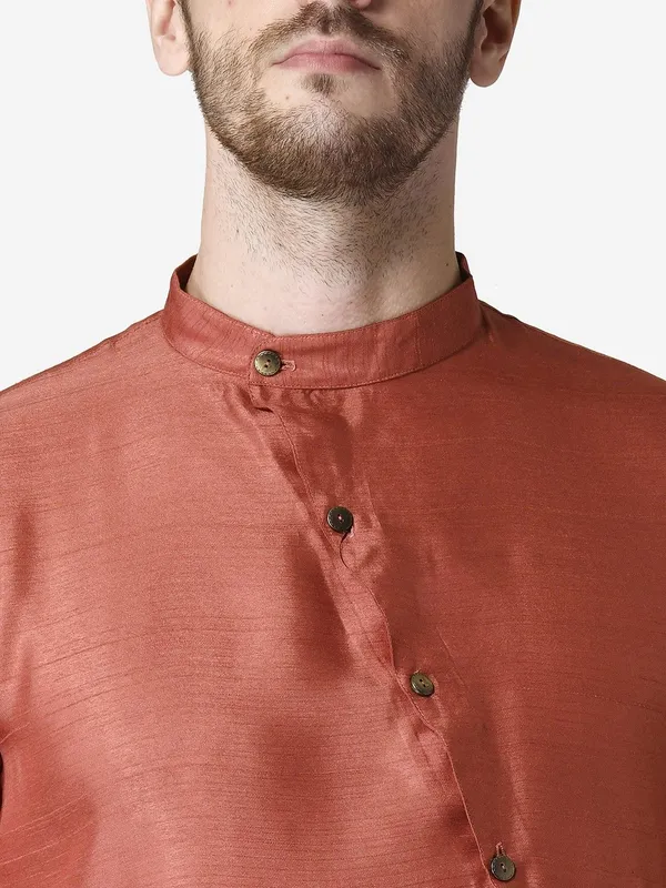 Tabard_Men_Self_Design_Straight_Kurta_(Red)