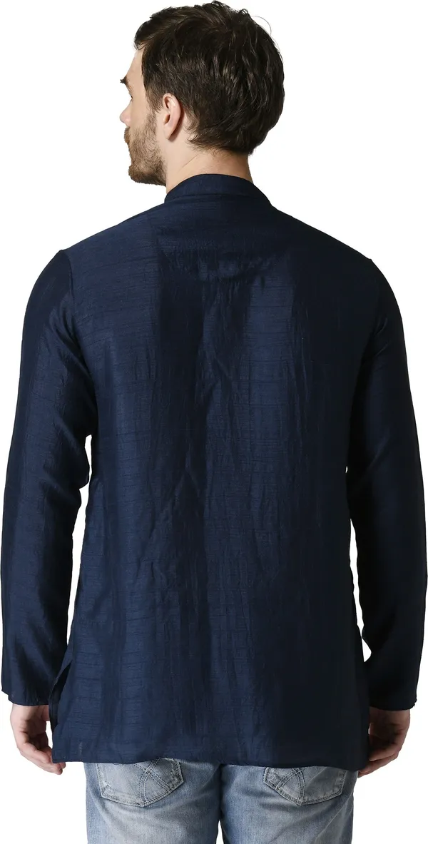 Tabard_Men_Solid_Straight_Kurta_(Blue)