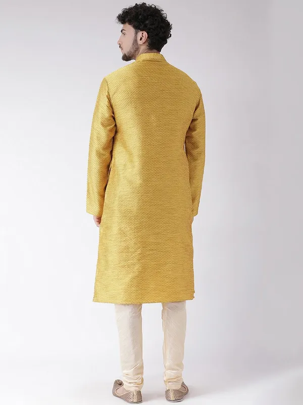 Tabard_Men_Printed_Straight_Kurta_(Yellow)