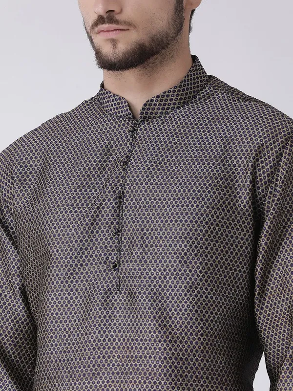 Tabard_Men_Printed_Straight_Kurta_(Blue)
