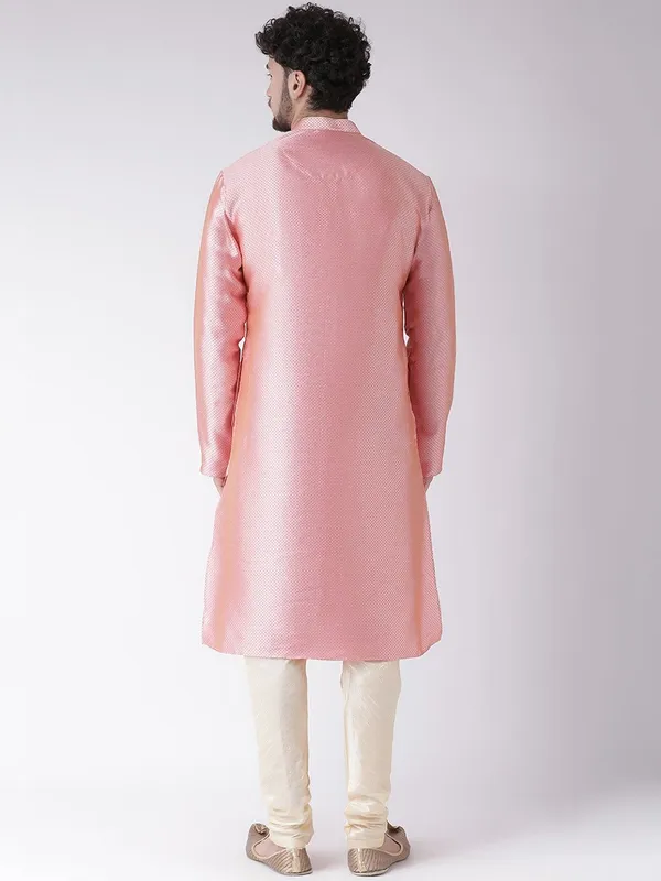 Tabard_Men_Printed_Straight_Kurta_(Pink)