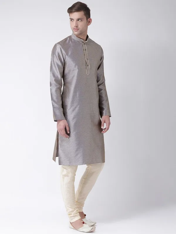 Tabard_Men_Printed_Straight_Kurta_(Grey)