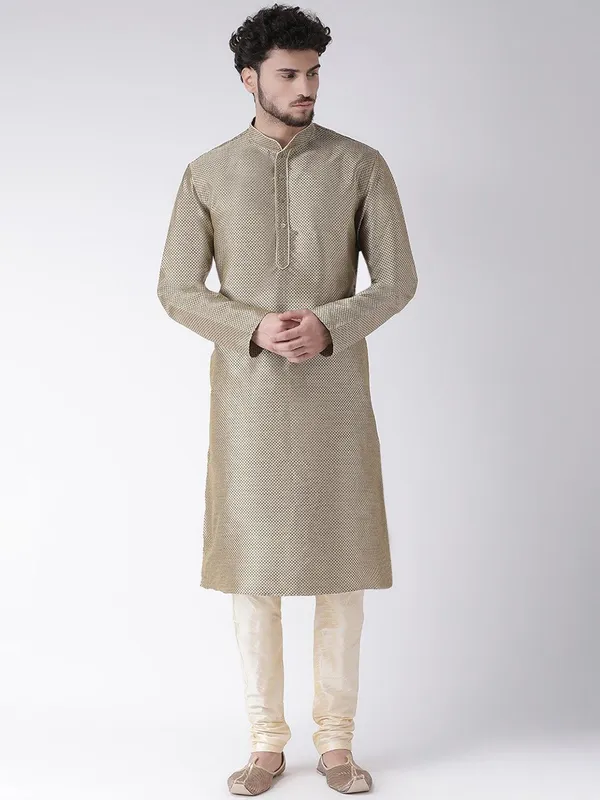 Tabard_Men_Printed_Straight_Kurta_(Black)