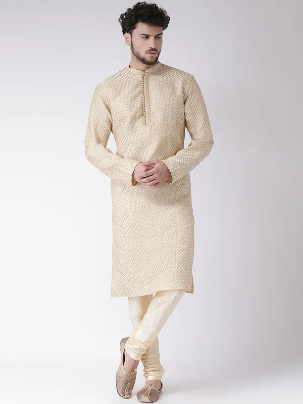 Tabard_Men_Printed_Straight_Kurta_(White)