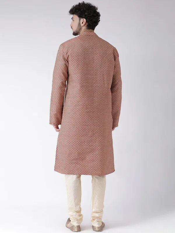 Tabard_Men_Printed_Straight_Kurta_(Maroon)