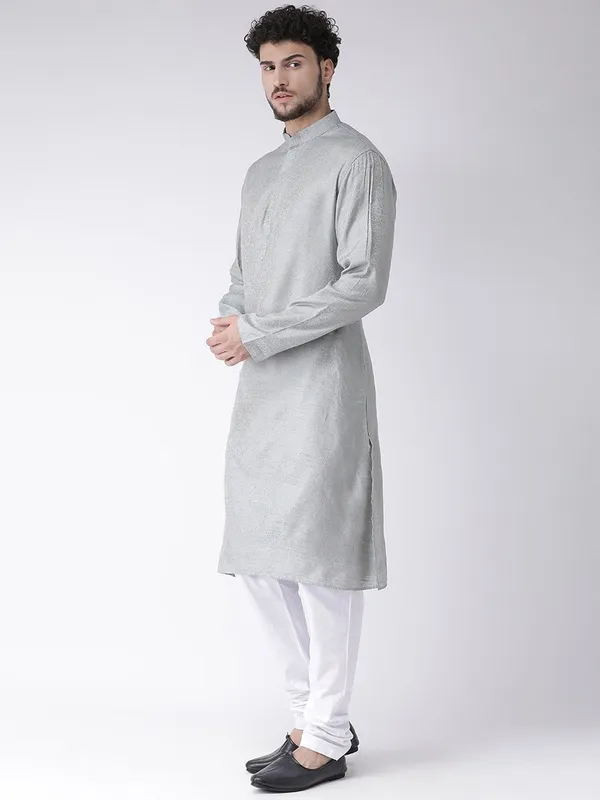 Tabard_Men_Printed_Straight_Kurta_(Grey)