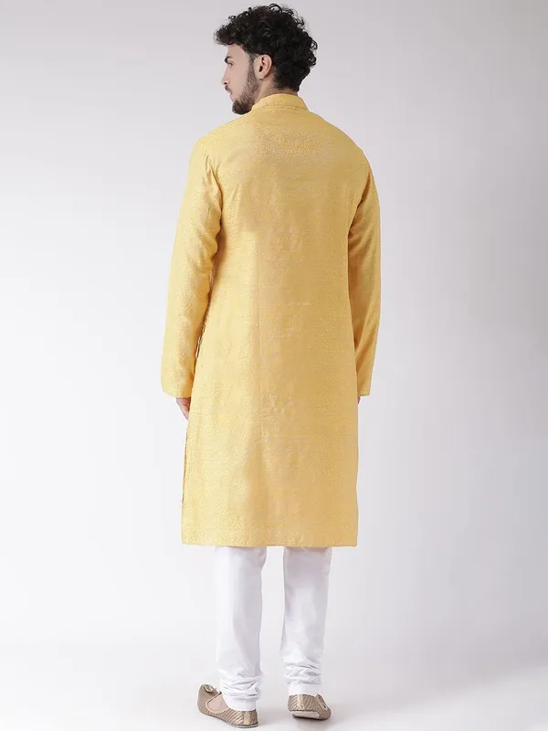 Tabard_Men_Printed_Straight_Kurta_(Yellow)