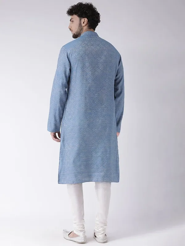 Tabard_Men_Printed_Straight_Kurta_(Blue)