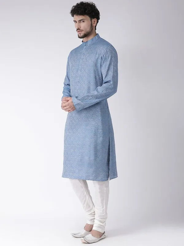 Tabard_Men_Printed_Straight_Kurta_(Blue)