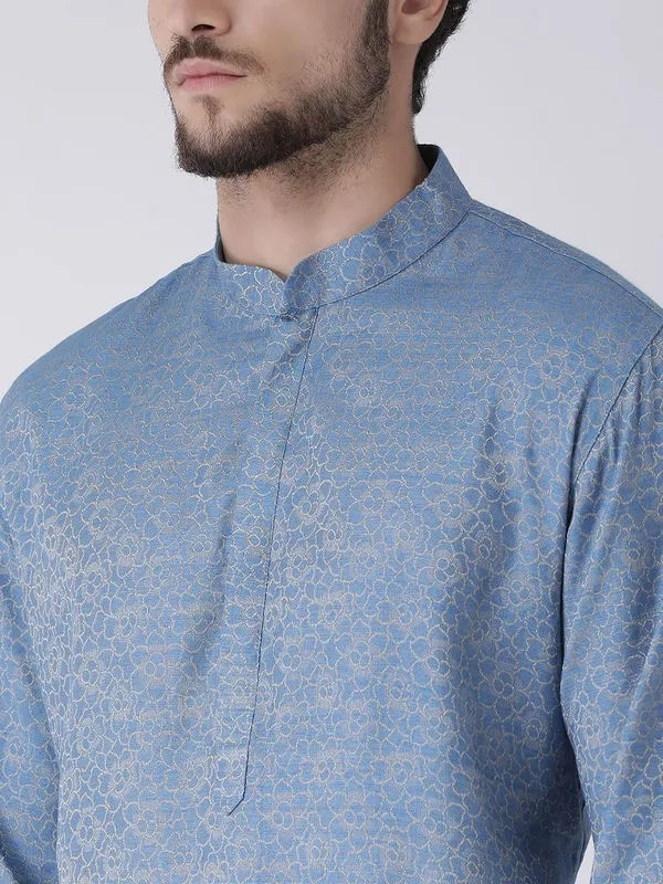 Tabard_Men_Printed_Straight_Kurta_(Blue)