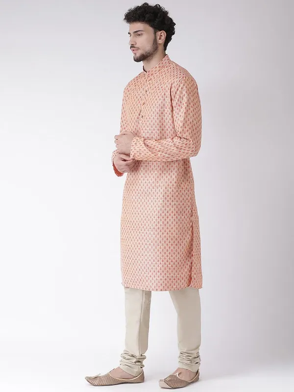 Tabard_Men_Printed_Straight_Kurta_(Red)