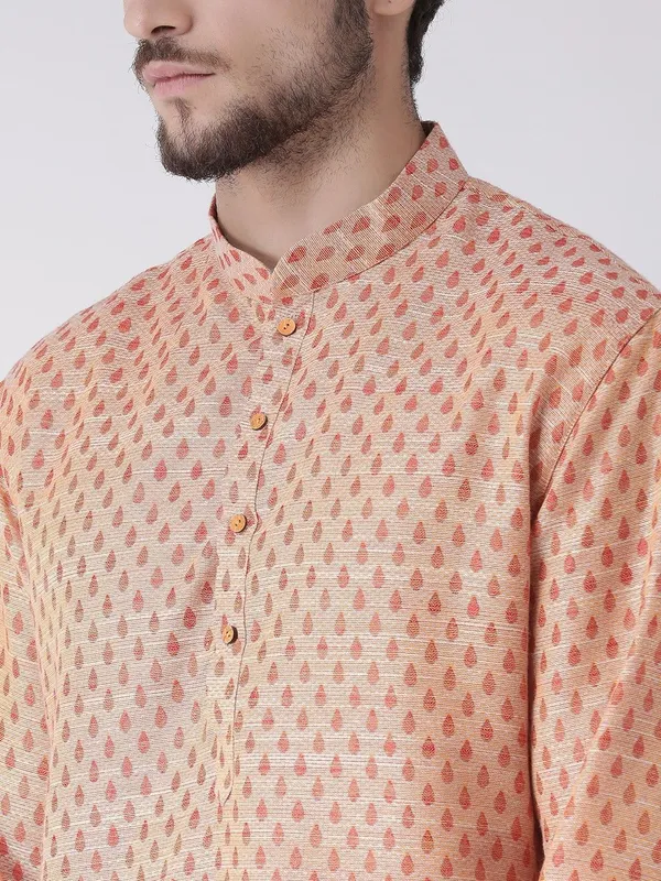 Tabard_Men_Printed_Straight_Kurta_(Red)