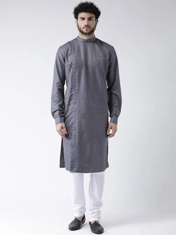 Tabard_Men_Printed_Straight_Kurta_(Blue)