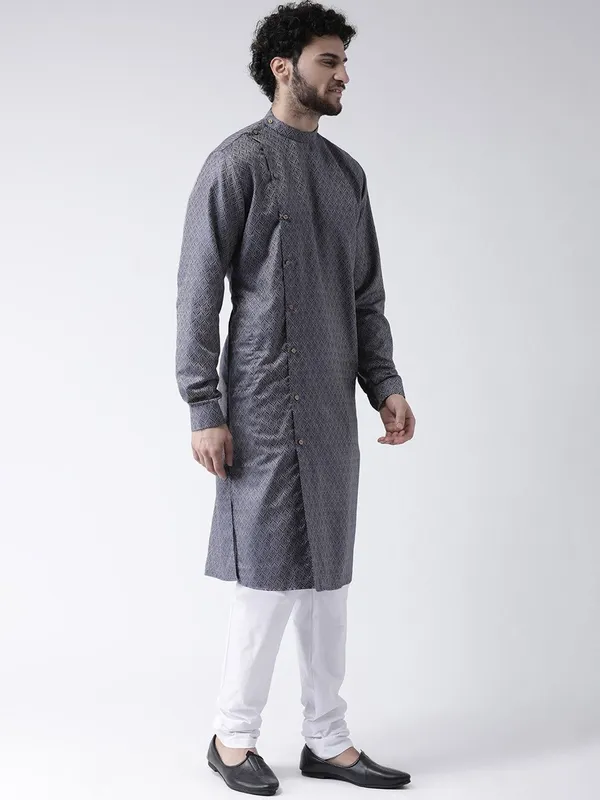 Tabard_Men_Printed_Straight_Kurta_(Blue)