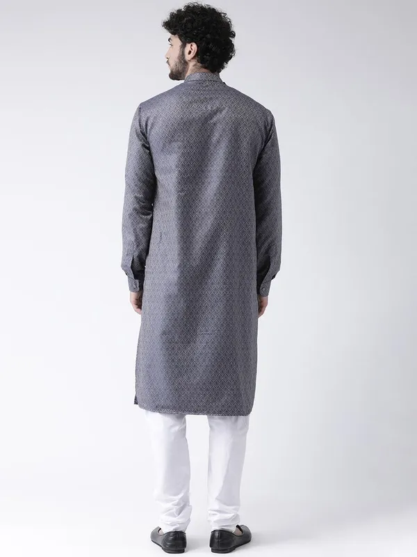 Tabard_Men_Printed_Straight_Kurta_(Blue)