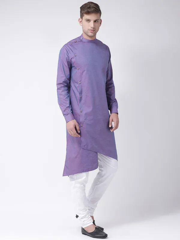 Tabard_Men_Solid_Straight_Kurta_(Blue)