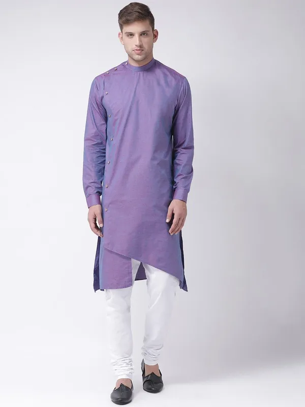 Tabard_Men_Solid_Straight_Kurta_(Blue)