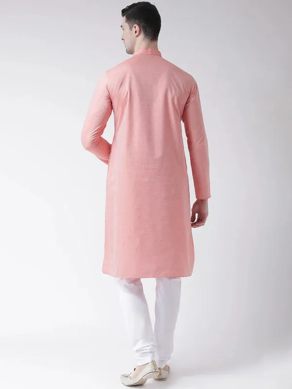 Tabard_Men_Solid_Straight_Kurta_(Pink)