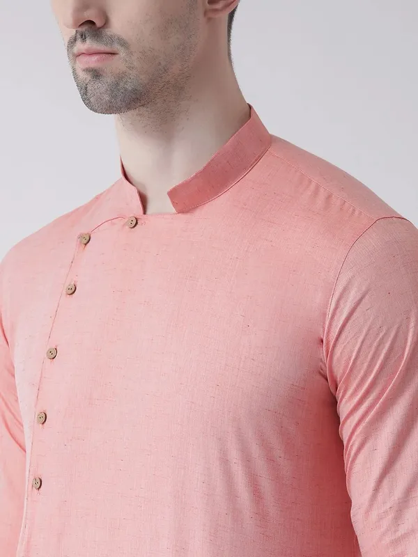 Tabard_Men_Solid_Straight_Kurta_(Pink)