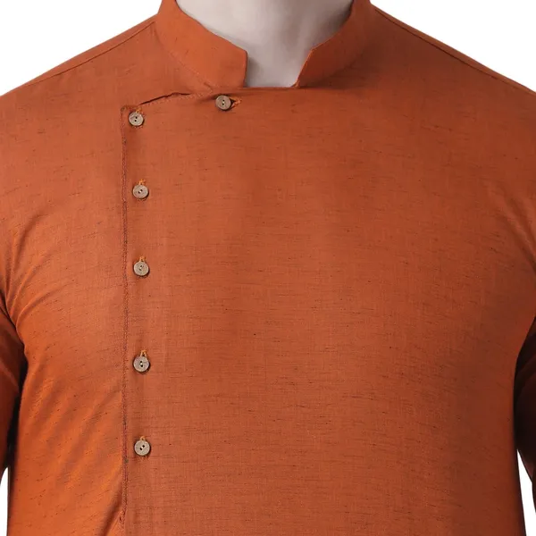 Tabard_Men_Solid_Straight_Kurta_(Orange)
