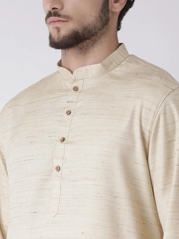 Tabard_Men_Solid_Straight_Kurta_(Beige)