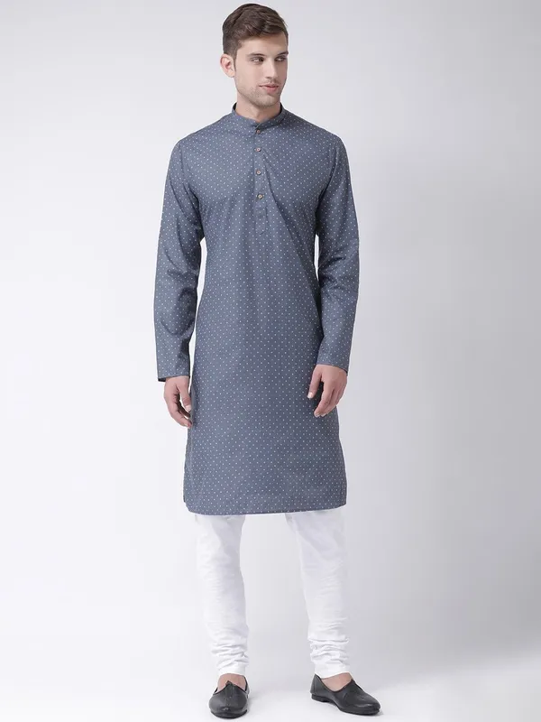 Tabard_Men_Printed_Straight_Kurta_(Blue)