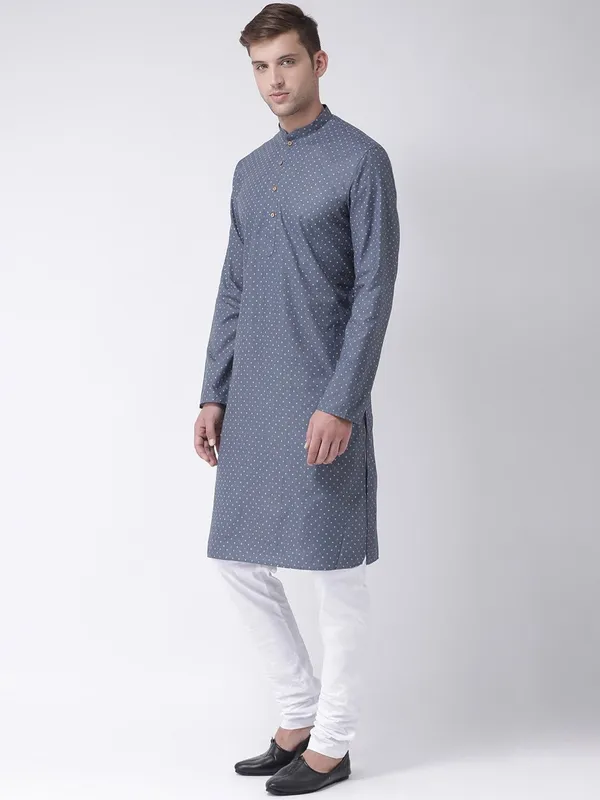 Tabard_Men_Printed_Straight_Kurta_(Blue)