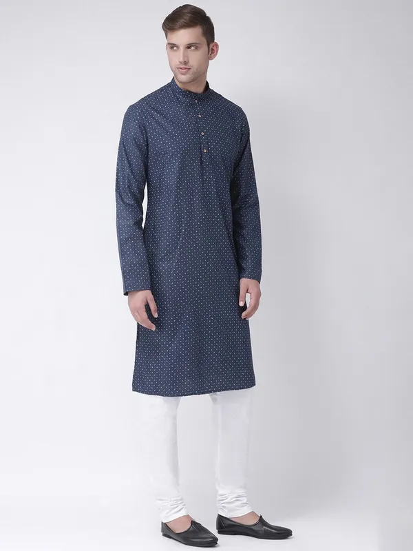 Tabard_Men_Printed_Straight_Kurta_(Blue)