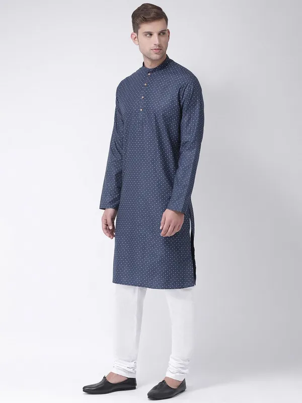 Tabard_Men_Printed_Straight_Kurta_(Blue)
