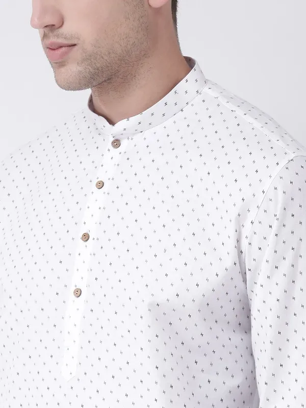 Tabard_Men_Printed_Straight_Kurta_(White)