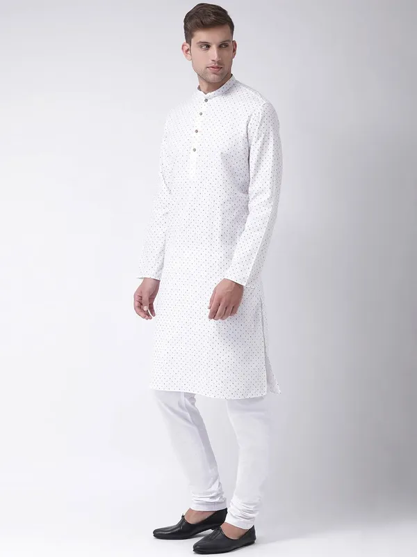 Tabard_Men_Printed_Straight_Kurta_(White)