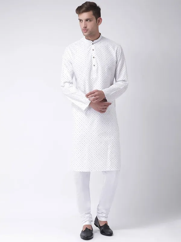 Tabard_Men_Printed_Straight_Kurta_(White)