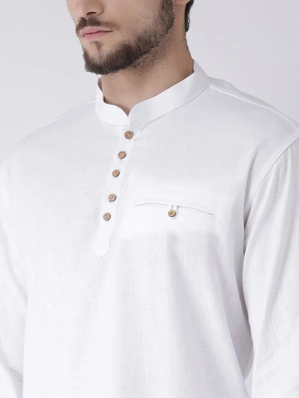 Tabard_Men_Solid_Straight_Kurta_(White)