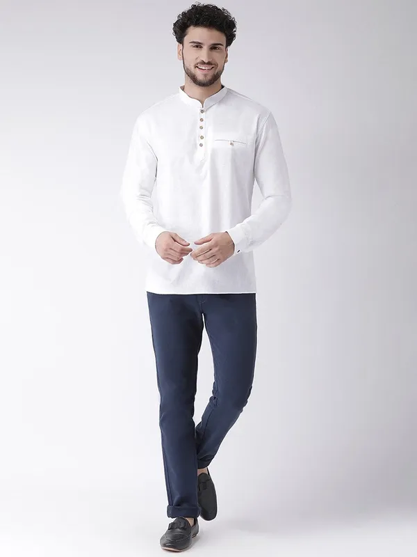 Tabard_Men_Solid_Straight_Kurta_(White)