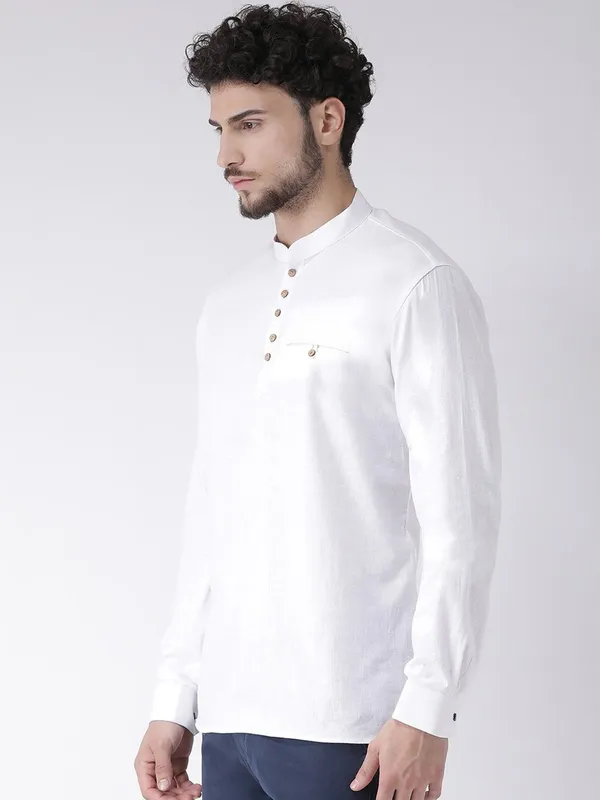 Tabard_Men_Solid_Straight_Kurta_(White)