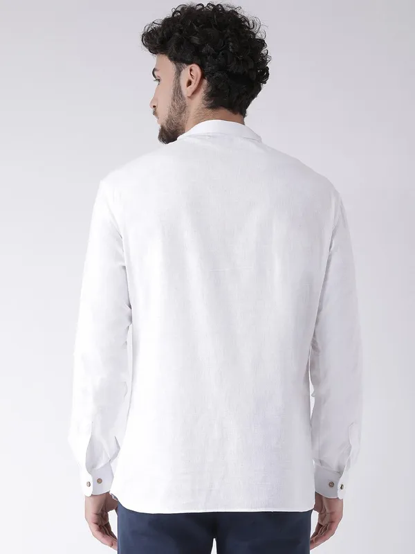 Tabard_Men_Solid_Straight_Kurta_(White)