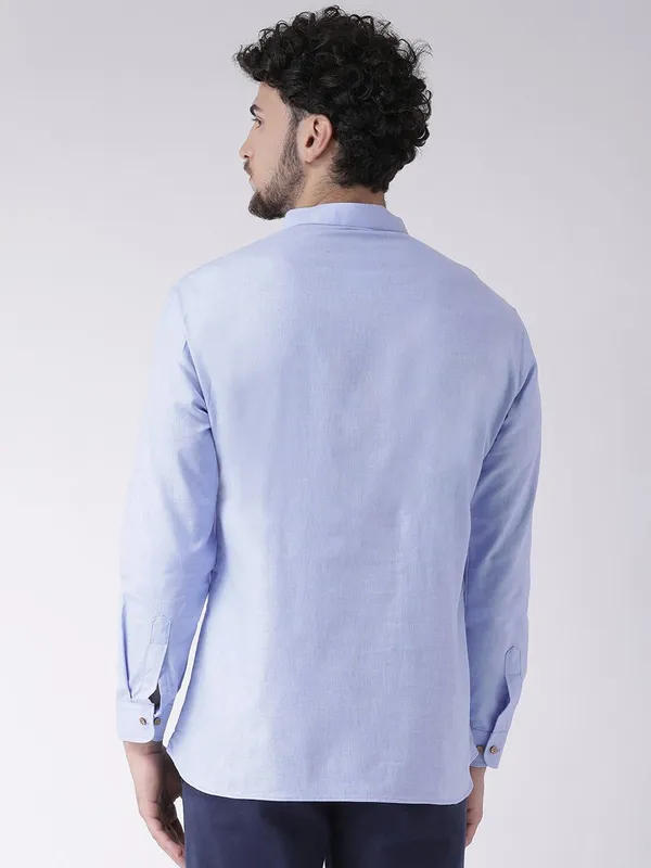 Tabard_Men_Solid_Straight_Kurta_(Blue)