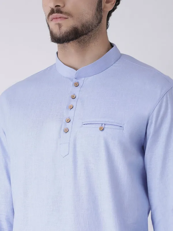 Tabard_Men_Solid_Straight_Kurta_(Blue)