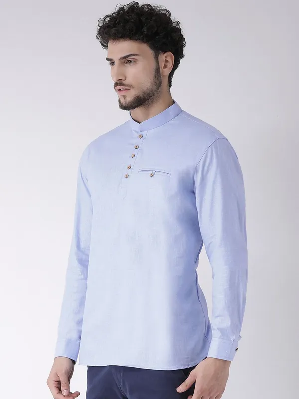 Tabard_Men_Solid_Straight_Kurta_(Blue)