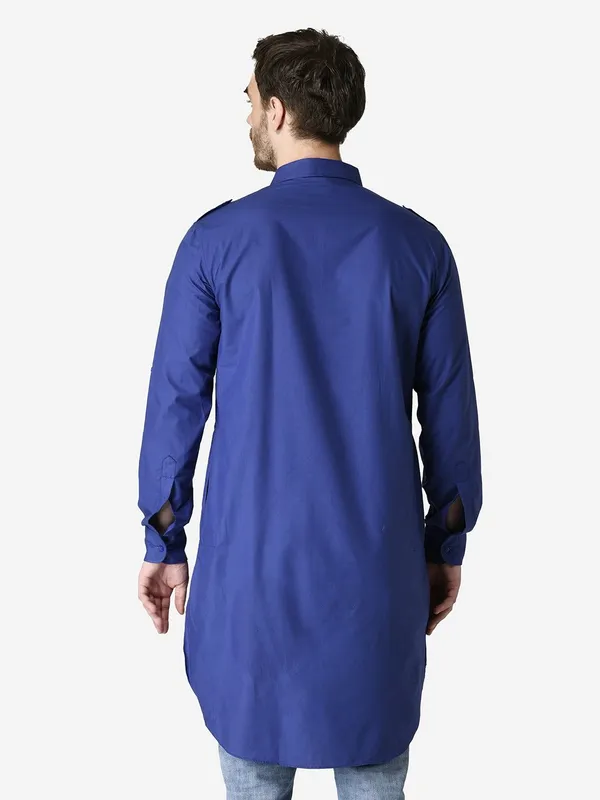 Tabard_Men_Solid_Straight_Kurta_(Light_Blue)