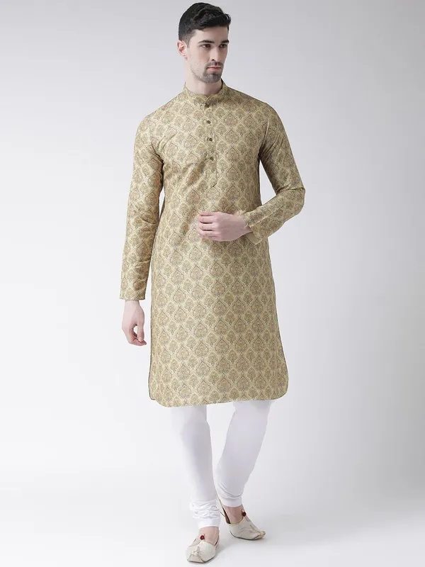 Tabard_Men_Printed_Straight_Kurta_(Beige)